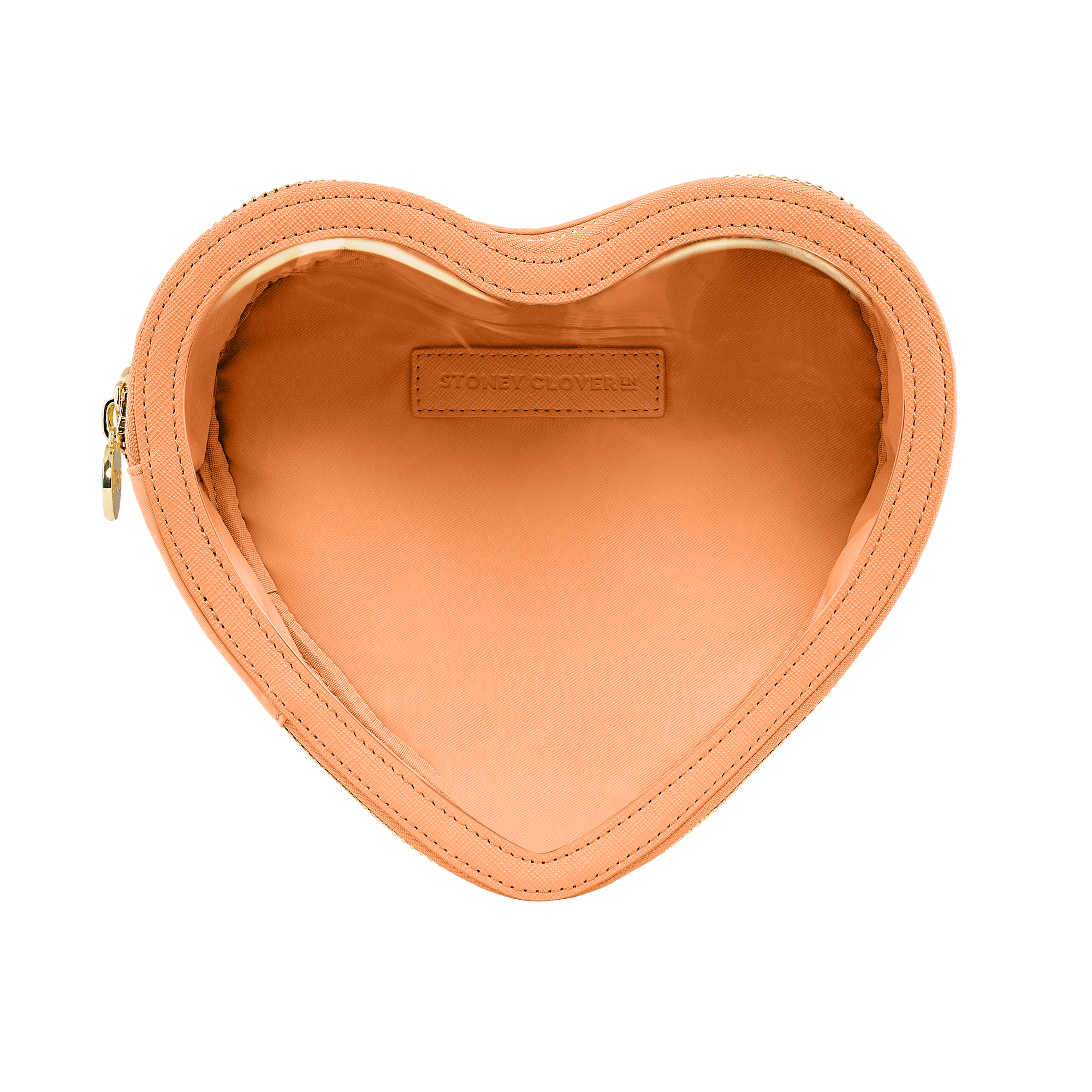 Heart Open Top Pouch | Peach