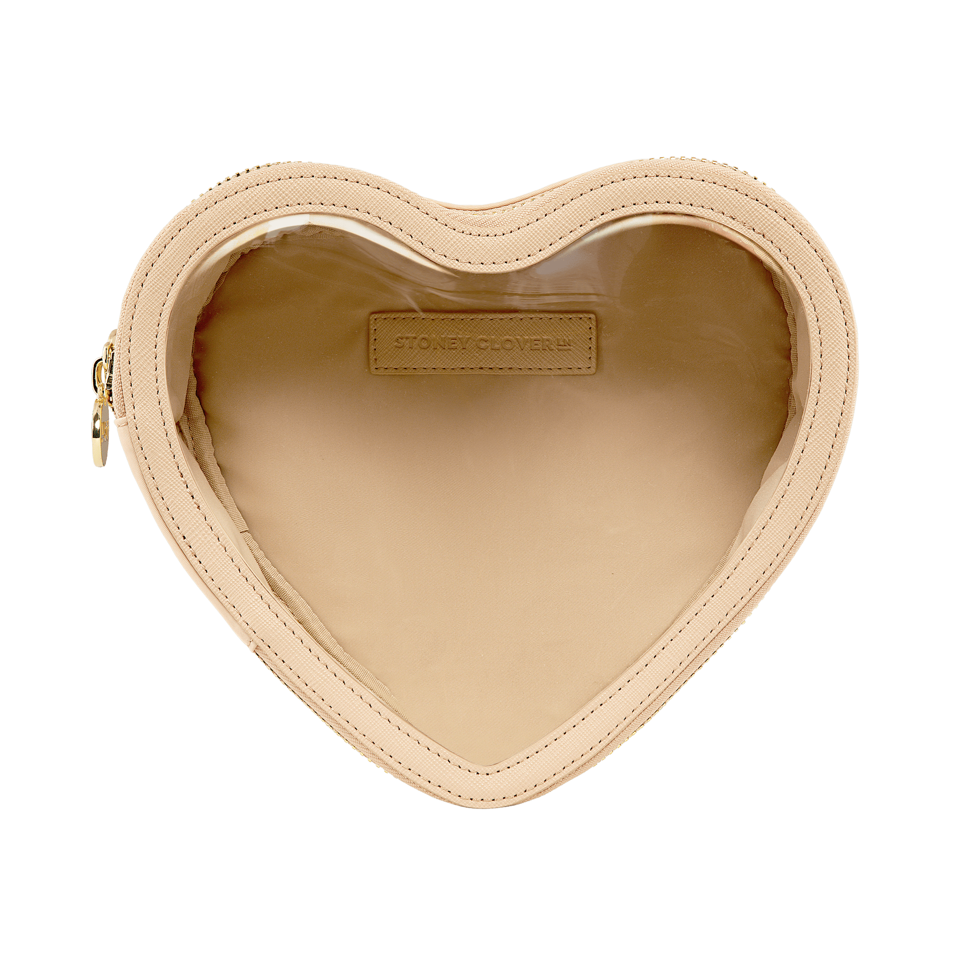 Heart Open Top Pouch | Sand