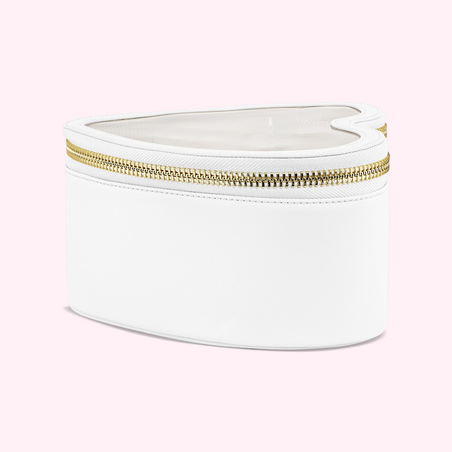 Heart Open Top Pouch | Blanc