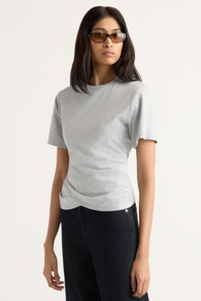 Arya | Janette Front-Wrap Jersey Tee in Size Small