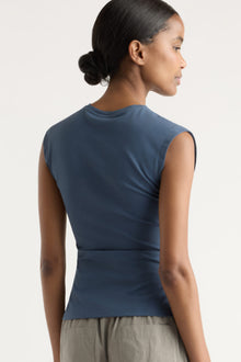 Isilda | Jensen Front-Wrap Jersey Tee in Size Extra Small