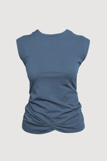 Isilda | Jensen Front-Wrap Jersey Tee in Size Extra Small - Flat