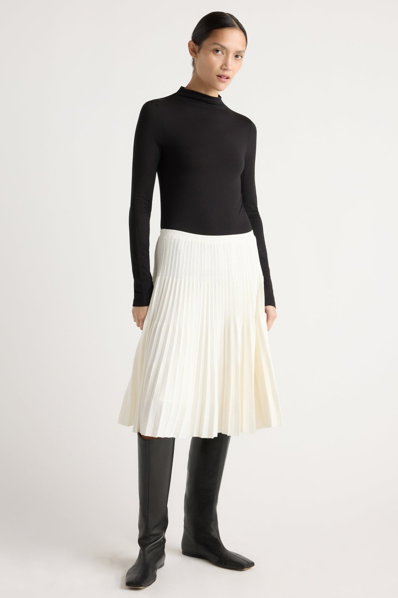 Charlotte | Katerina Pleated Knit Skirt in Size Small