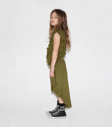 Kid | Torn Sleeveless Shirt | Rusty Green
