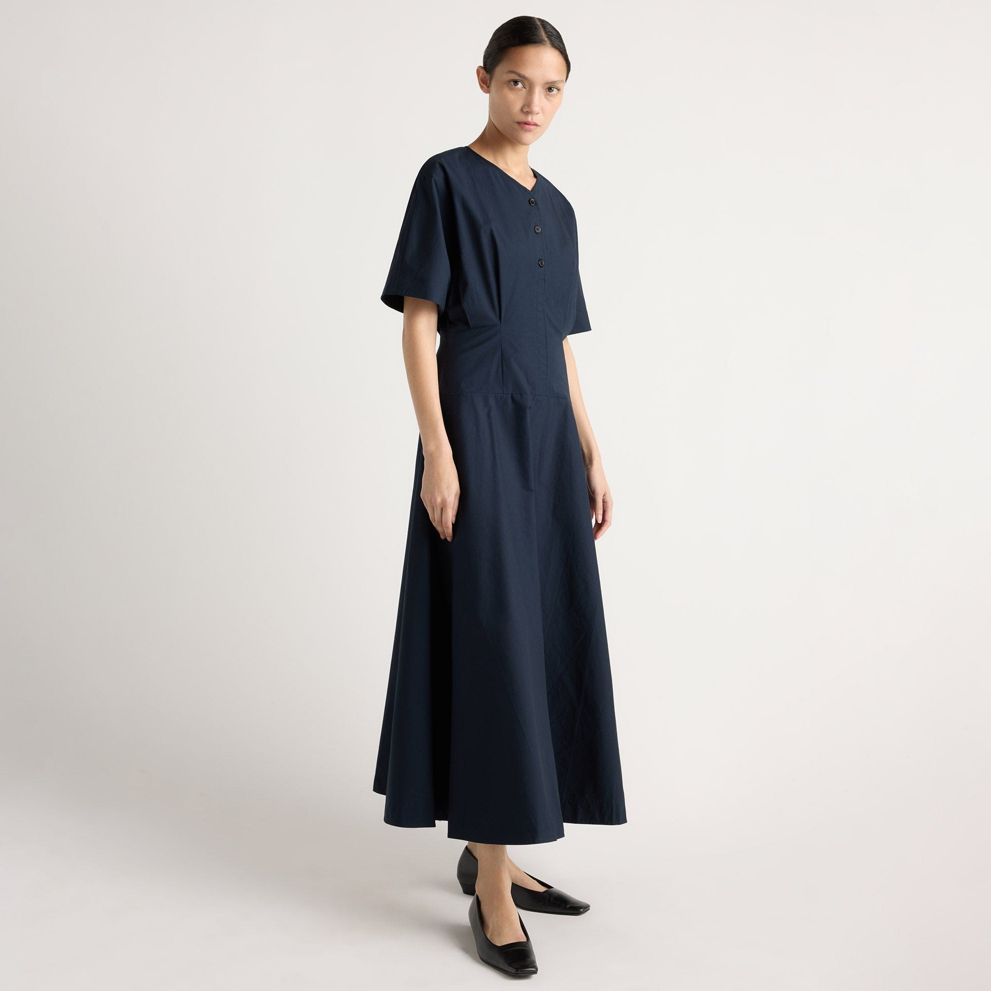 Charlotte | Kiko Kimono-Sleeve Cotton Dress in Size Small