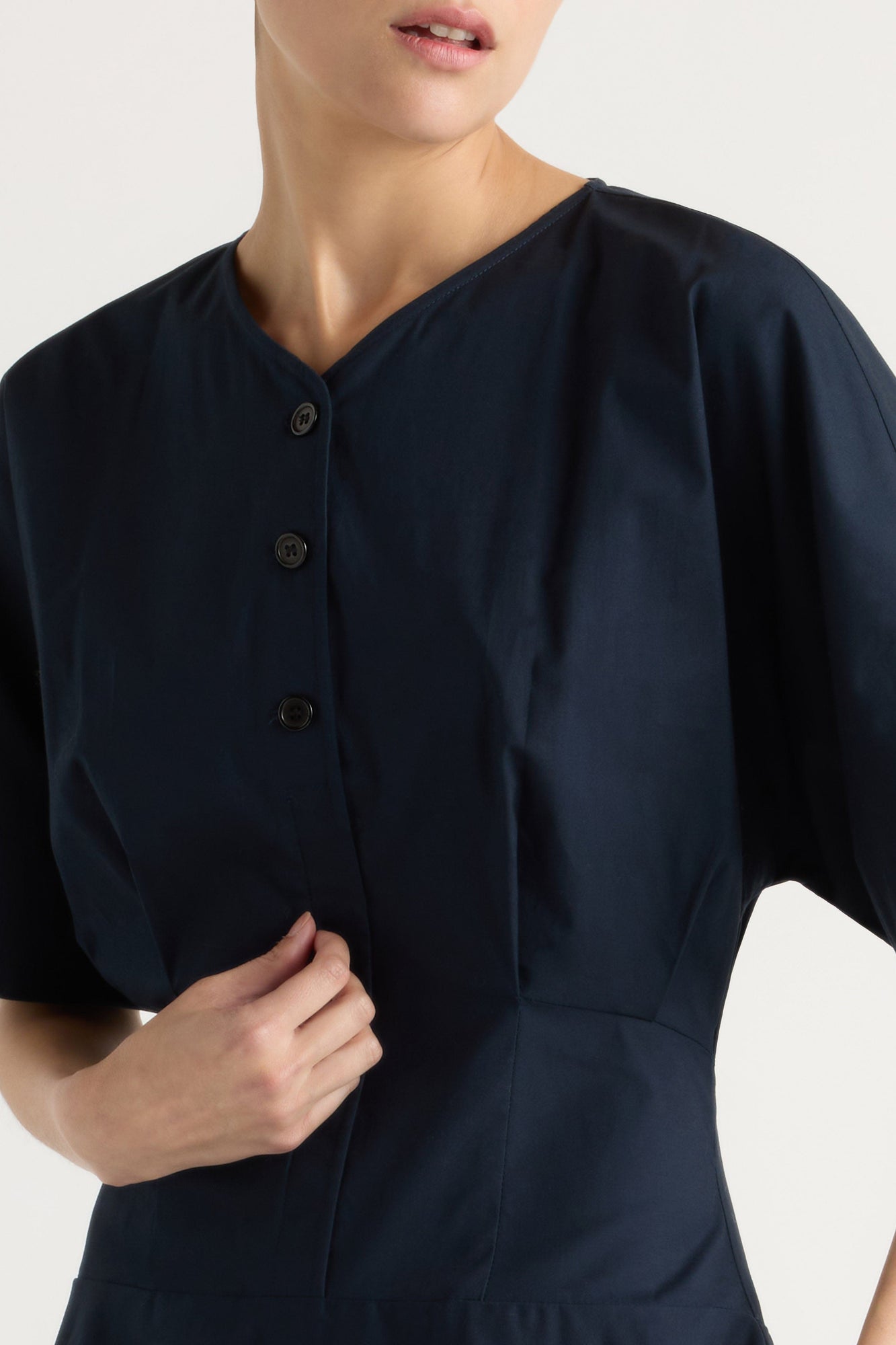 Charlotte | Kiko Kimono-Sleeve Cotton Dress in Size Small
