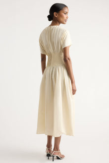 Isilda | Krys Pleated Crew-Neck Dress in Size Extra Small 