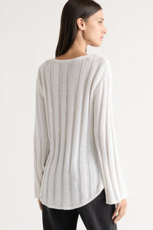 Karolina | Leah Ribbed Scoop-Neck Sweater in Size Extra Small