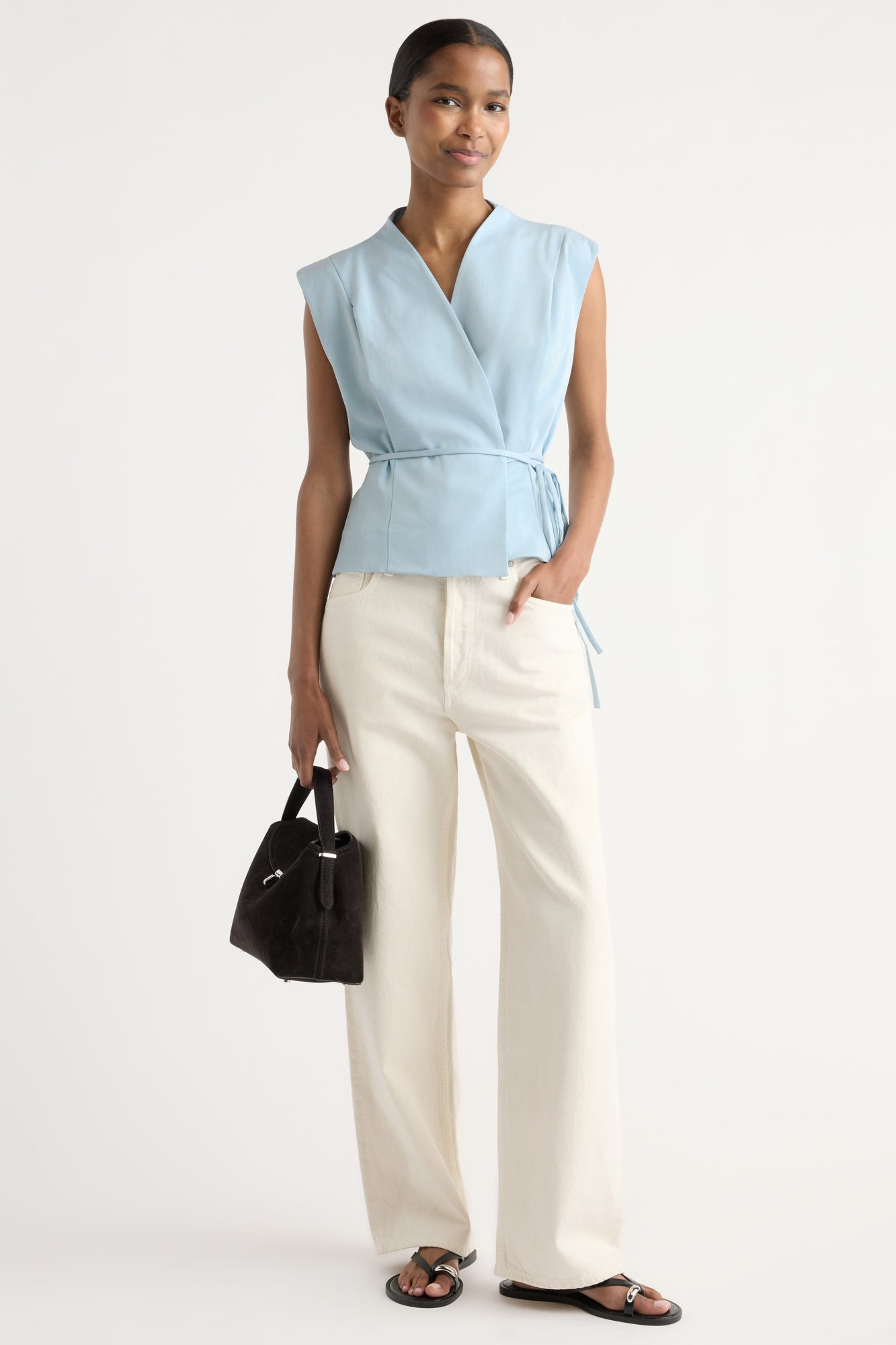 Isilda | Leandra Tie-Wrap Vest in Size Extra Small