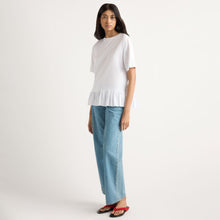 Arya | Leonie Organic Cotton Ruffled Tunic Tee in Size Small