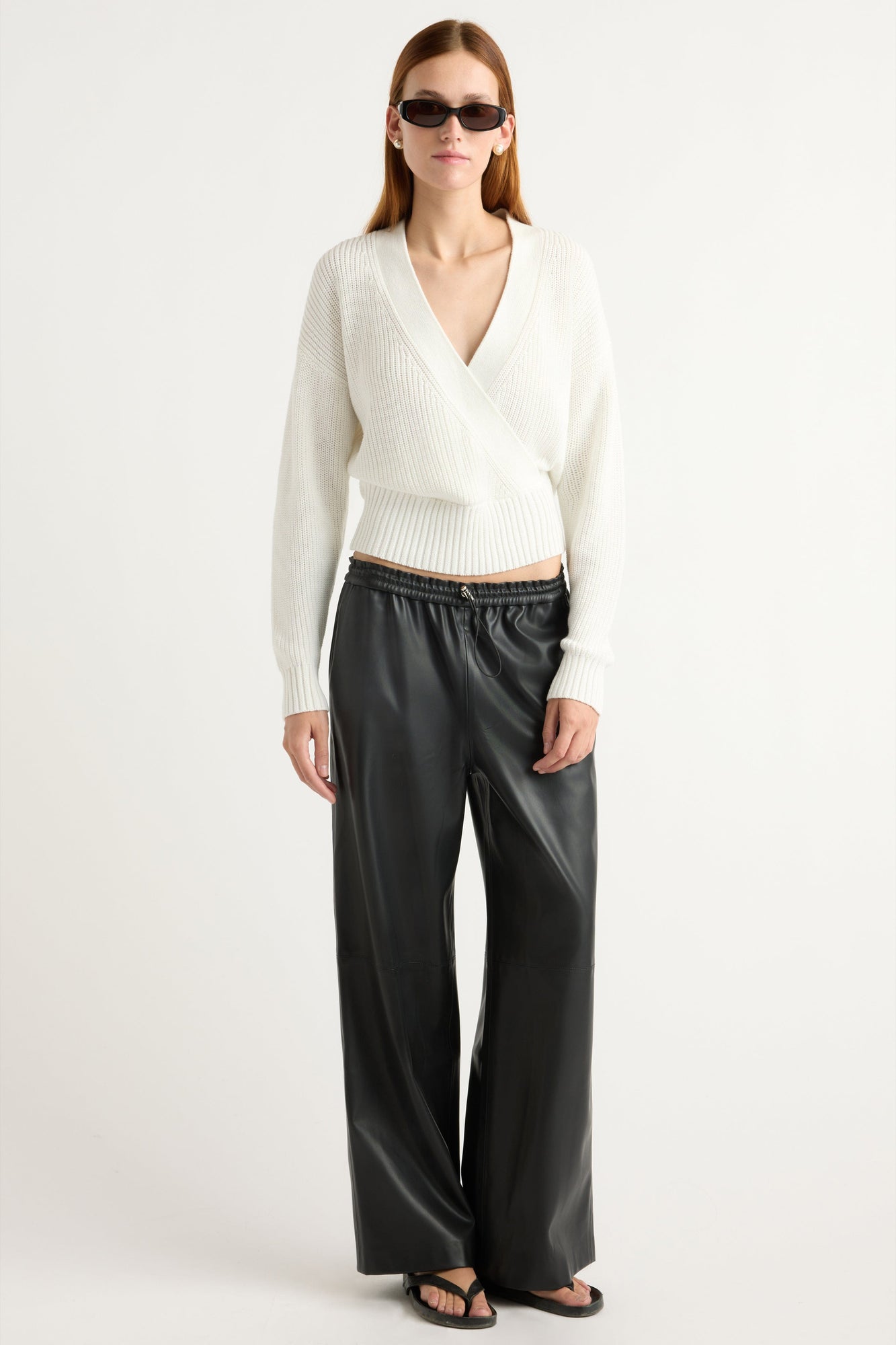 Kelsey | Lianne Drawstring Vegan Leather Pant in Size Small 