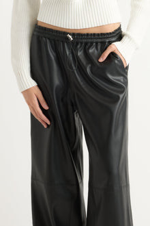 Kelsey | Lianne Drawstring Vegan Leather Pant in Size Small 