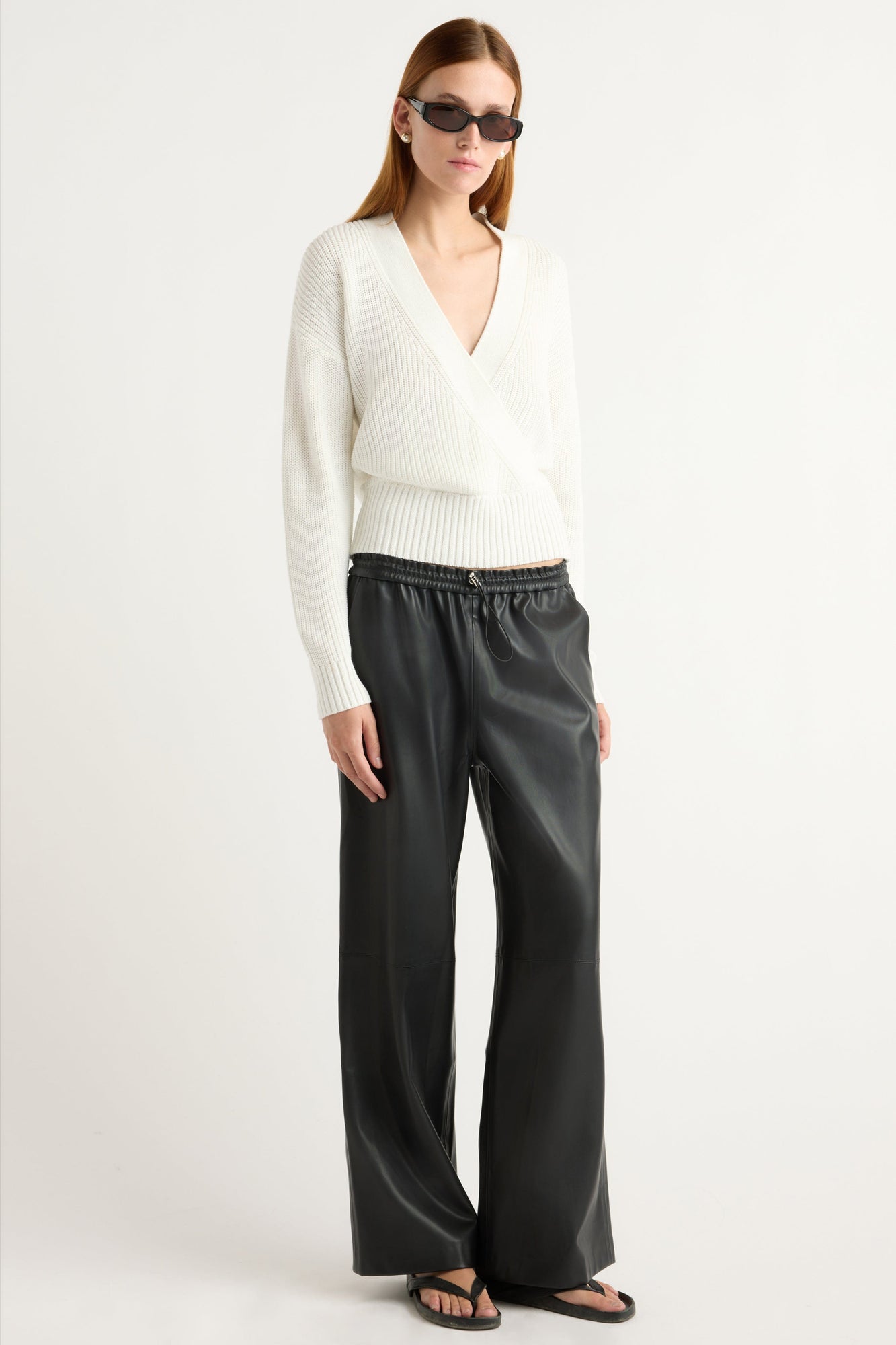 Kelsey | Lianne Drawstring Vegan Leather Pant in Size Small 