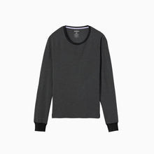 Modal French Terry Long-Sleeve Lounge Tee | Gray/Black