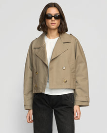 Olivia | Luca Cropped Trench Jacket in Size Small 