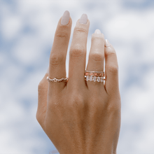 Women | White Diamond Lyra Lace Band | 14k Rose Gold