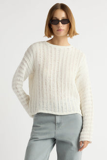 Mali | Matteo Open-Knit Cotton Sweater in Size Small