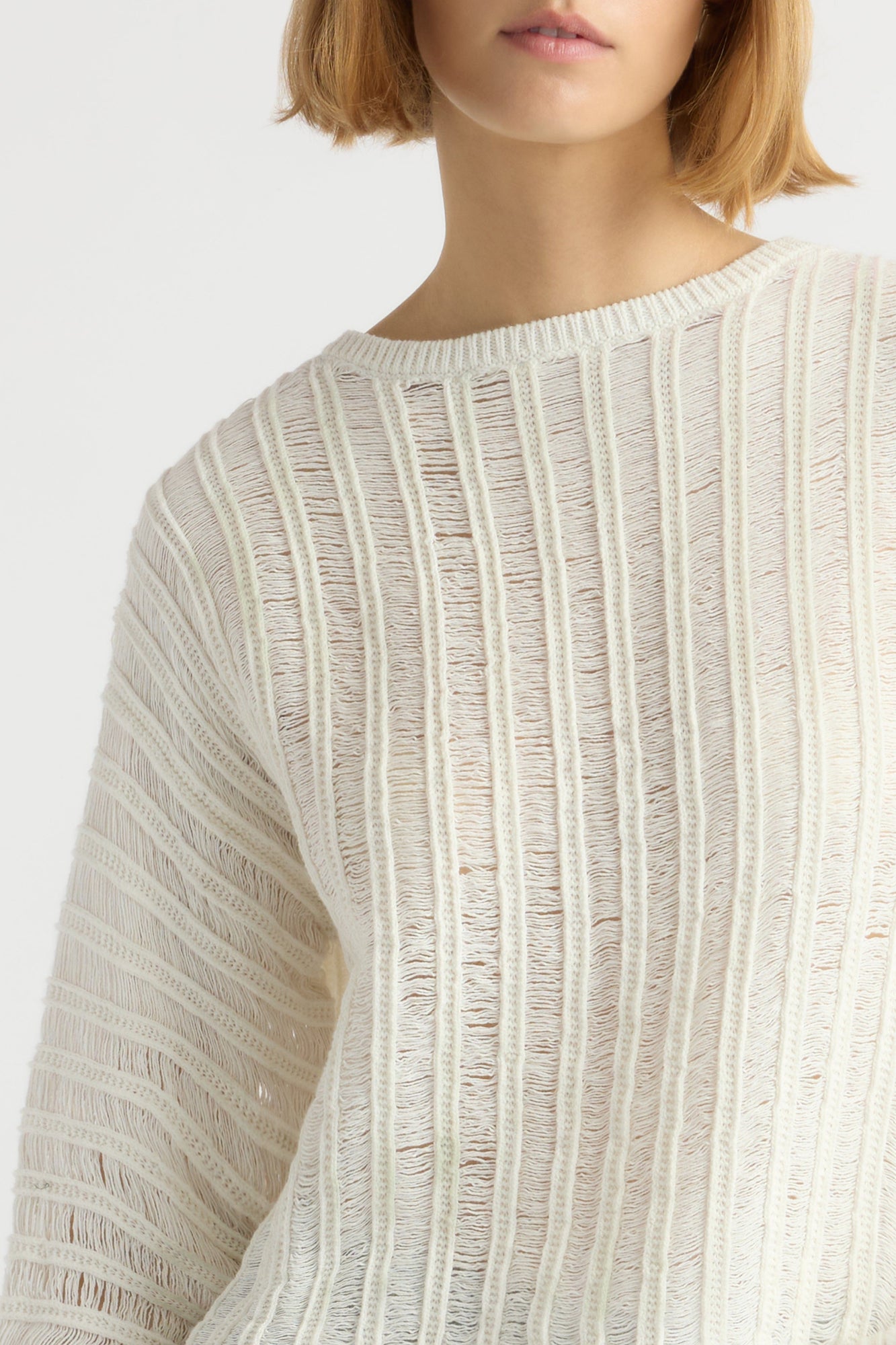 Mali | Matteo Open-Knit Cotton Sweater in Size Small