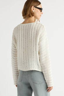 Mali | Matteo Open-Knit Cotton Sweater in Size Small