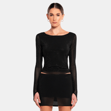 MESHA Rhinestone Blouse - OW Collection