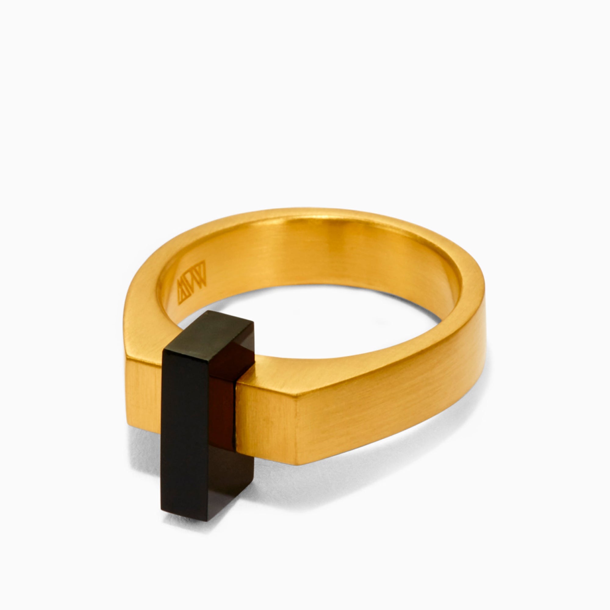 Ford Ring | 18K Gold Plated | Onyx