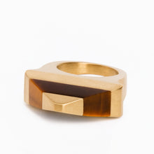Pris Ring | Recycled Brass | Tiger's Eye