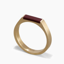 Theorem Ring | Brass | Burgundy