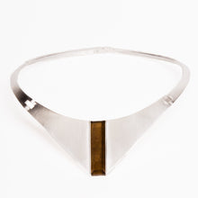 Vanishing Point Necklace | Sterling Silver on Brass | Smokey Quartz
