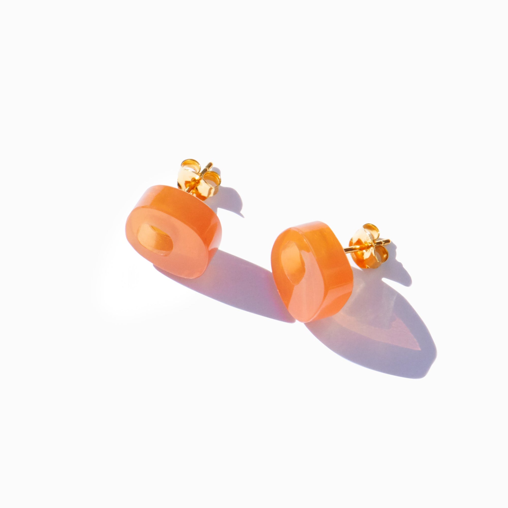 Pomello Earrings | 18K Gold Plated | Peach