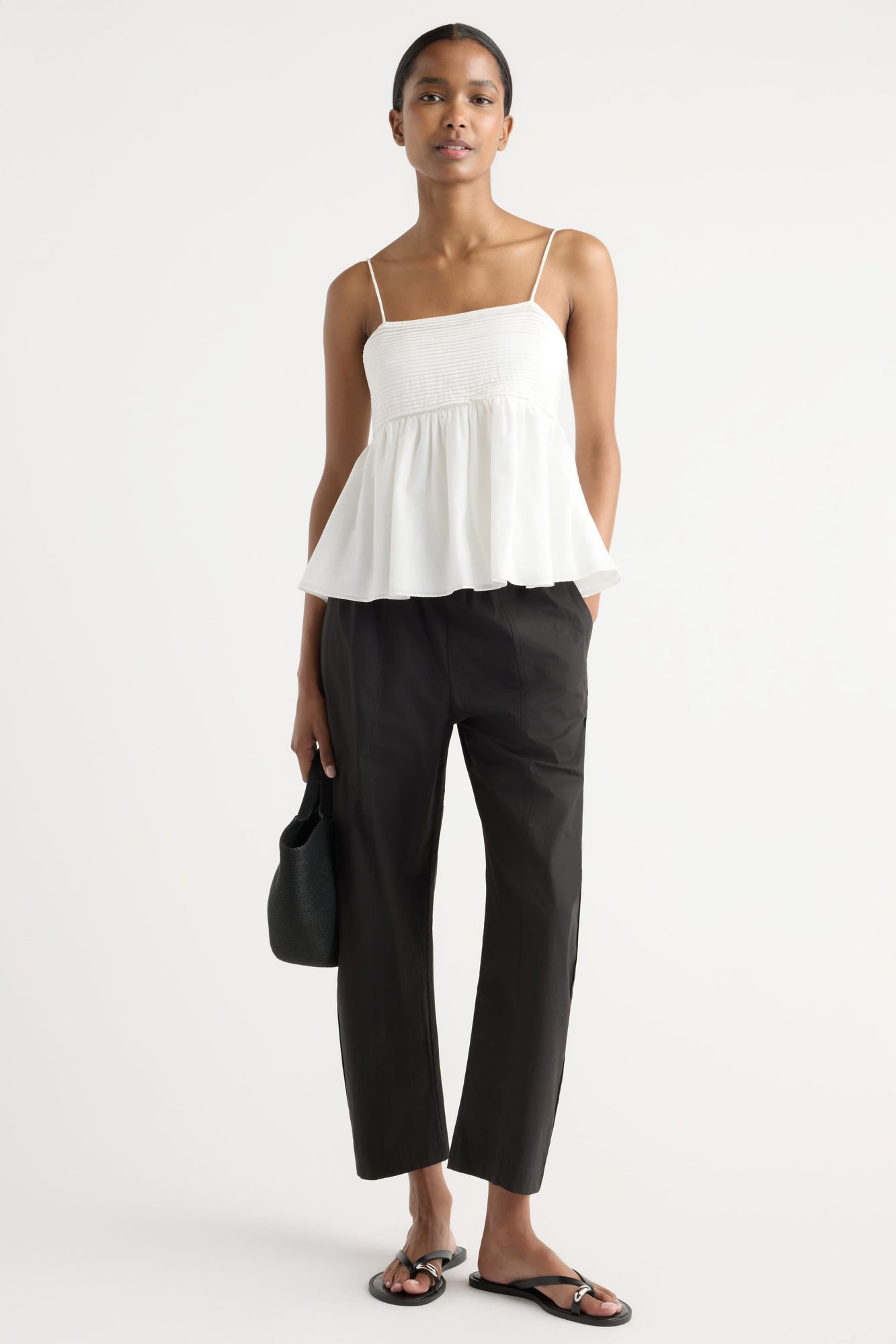 Isilda | Molly Pintuck Cotton-Silk Top in Size Extra Small