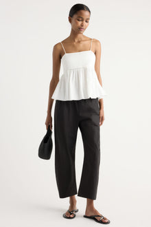Isilda | Molly Pintuck Cotton-Silk Top in Size Extra Small