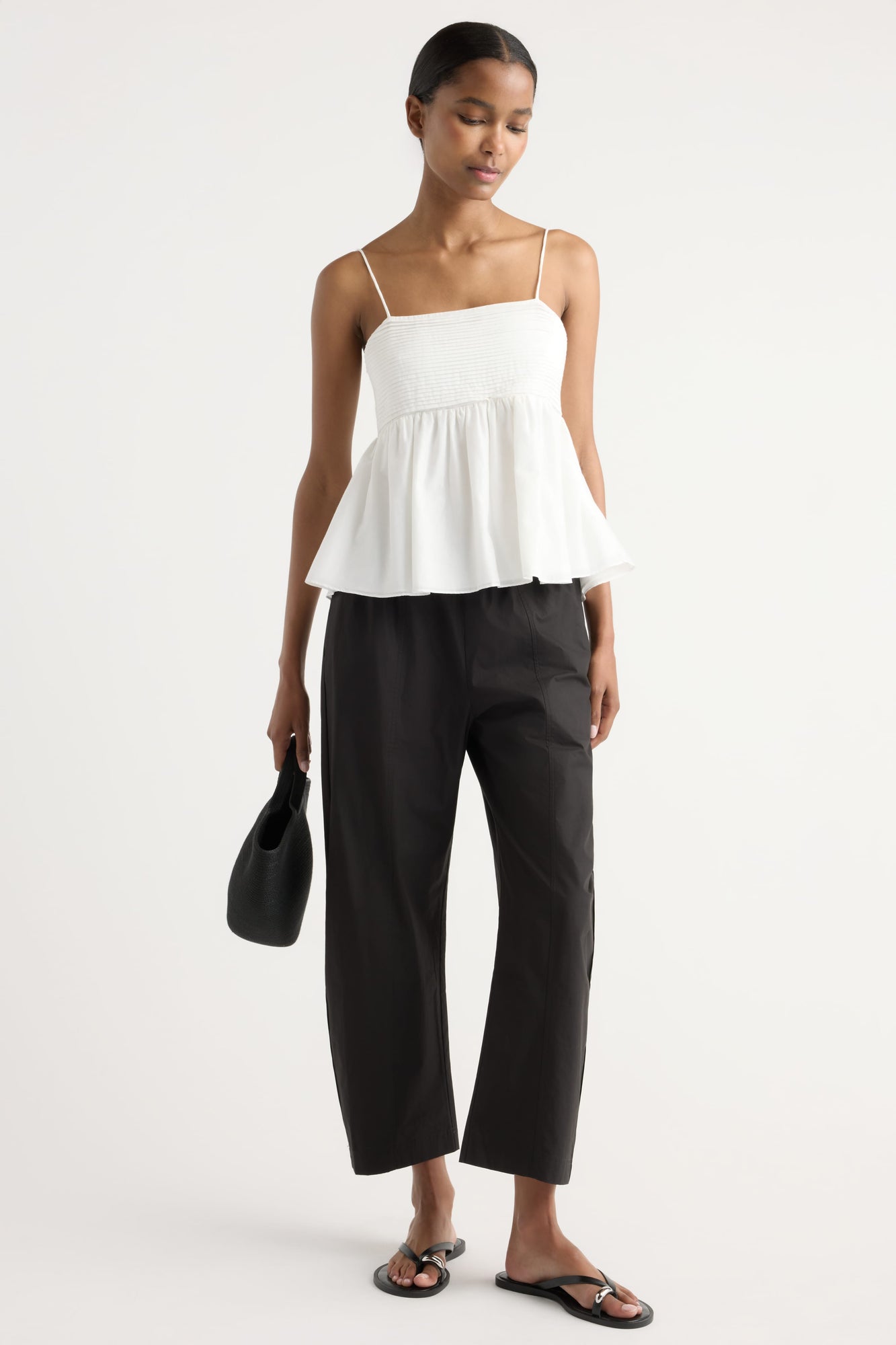 Isilda | Molly Pintuck Cotton-Silk Top in Size Extra Small
