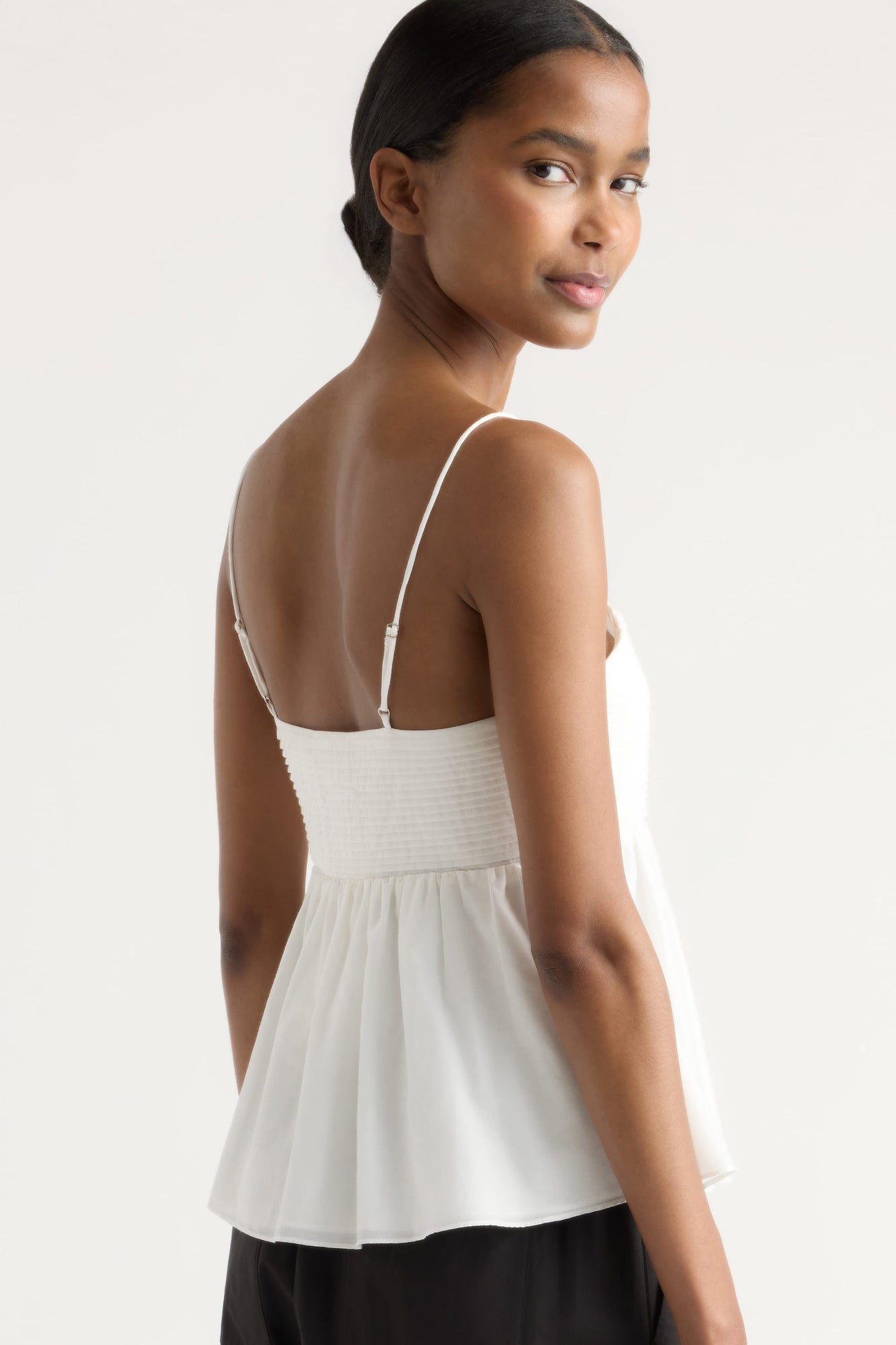 Isilda | Molly Pintuck Cotton-Silk Top in Size Extra Small