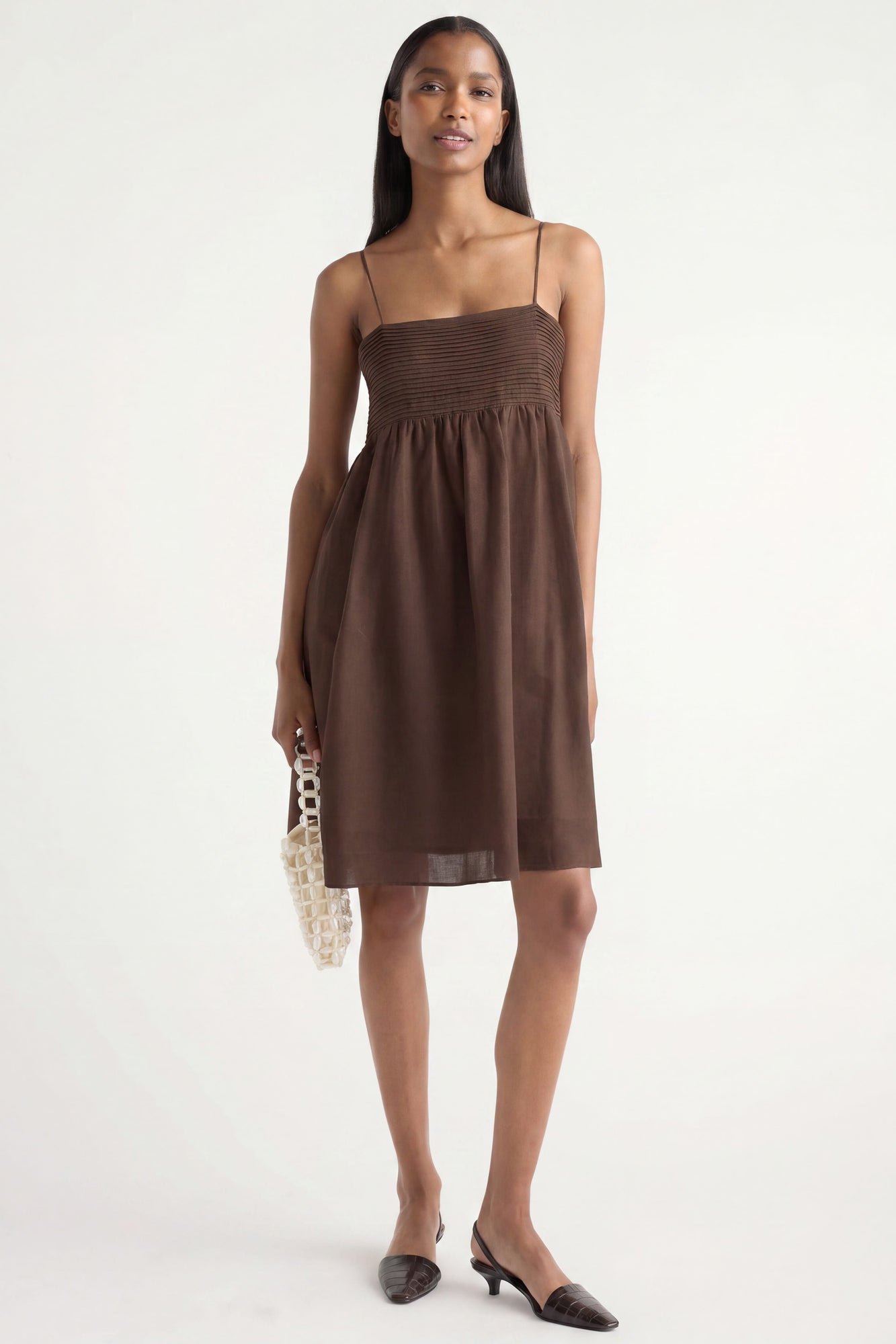 Isilda | Myra Pintuck Cotton-Silk Dress in Size Extra Small