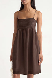 Isilda | Myra Pintuck Cotton-Silk Dress in Size Extra Small