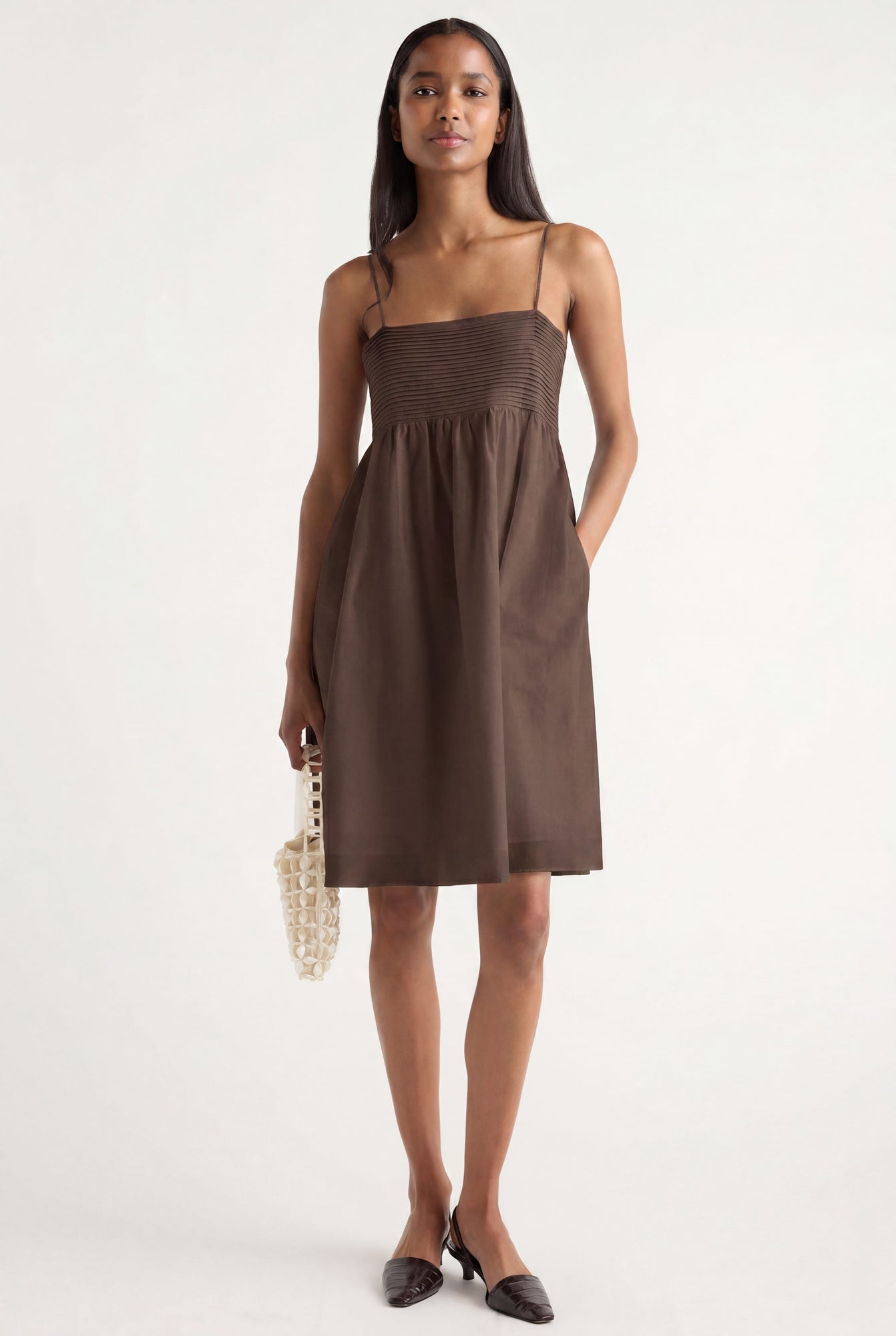 Isilda | Myra Pintuck Cotton-Silk Dress in Size Extra Small