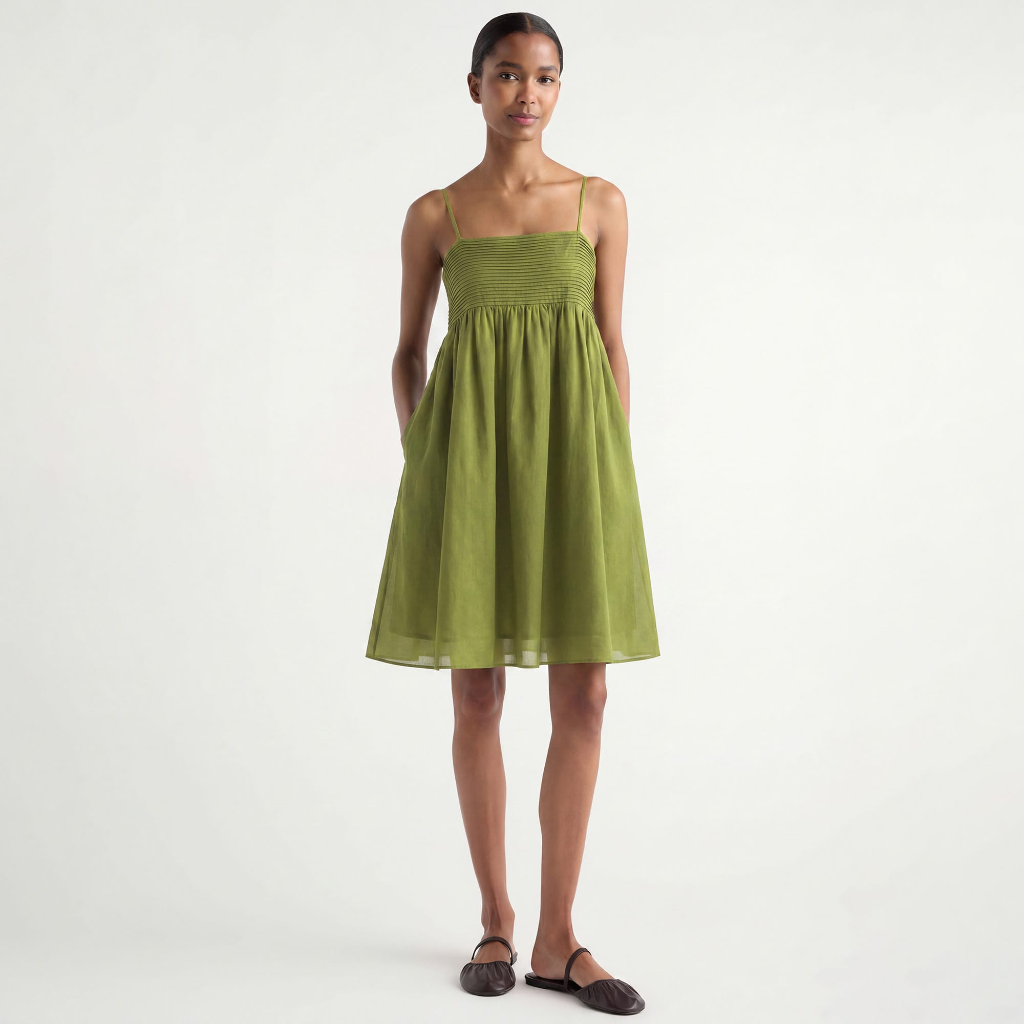 Isilda | Myra Pintuck Cotton-Silk Dress in Size Extra Small