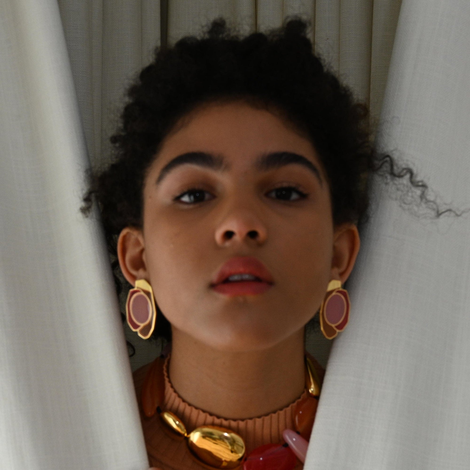 Foliate Earrings | 18K Gold Plated | Multicolor