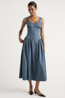 Isilda | Nadiyah Bustier Shirred A-Line Dress in Size Extra Small