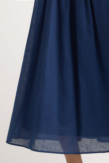 Arya | Naomi Pleated Linen-Cotton Dress in Size Small