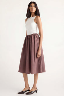 Arya | Naveli Side-Tie Poplin Skirt in Size Small