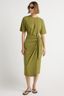 Mali | Noa Organic Cotton T-Shirt Wrap Dress in Size Small
