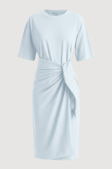 Noa Organic Cotton T-Shirt Wrap Dress (Petite) - Flat
