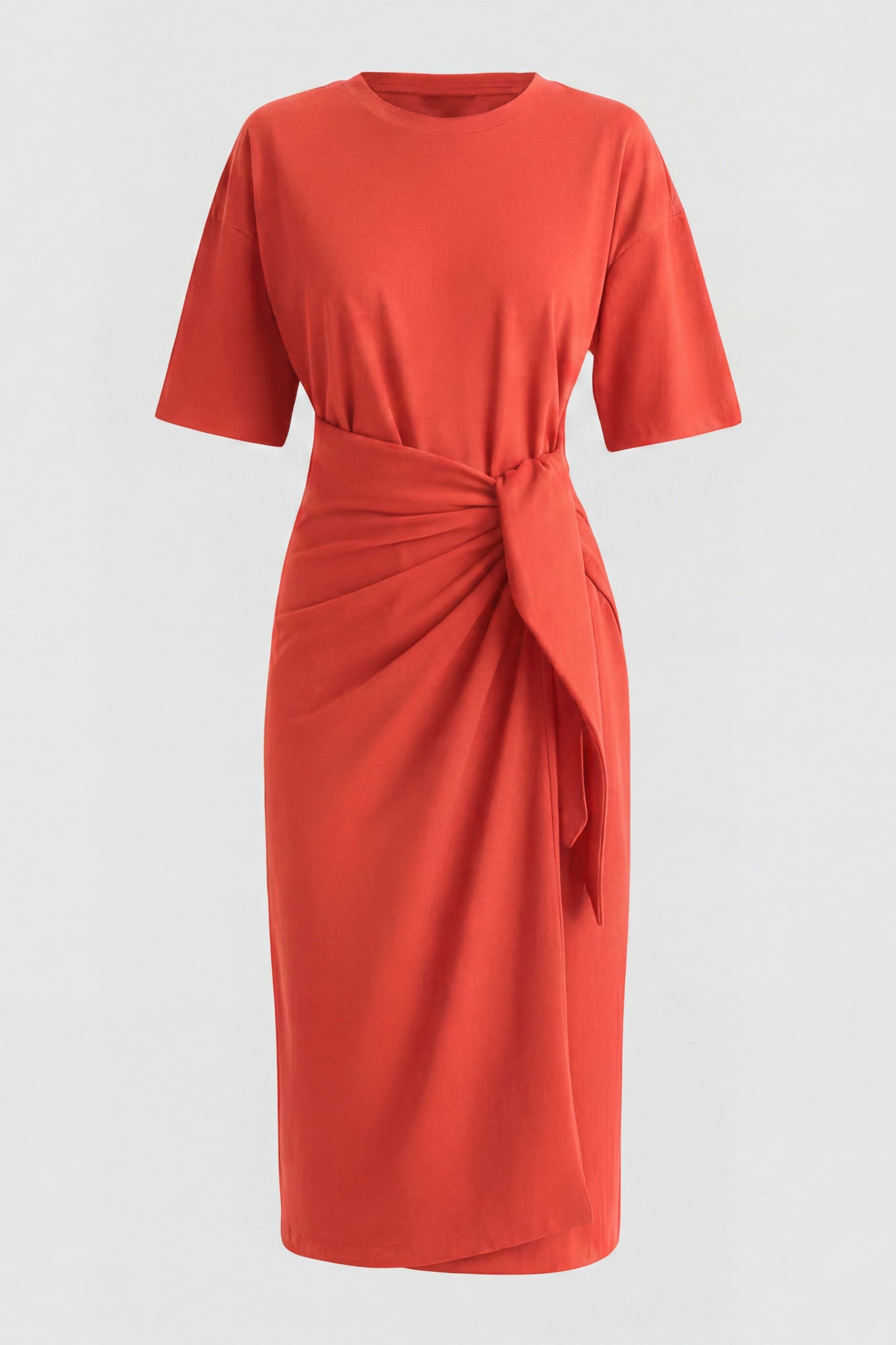 Isilda | Noa Organic Cotton T-Shirt Wrap Dress in Size Extra Small - Flat