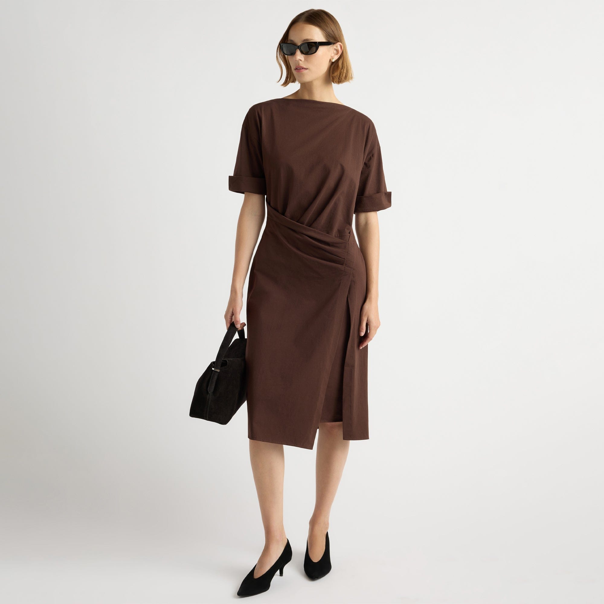 Mali | Noelle Asymmetric-Wrap Dress in Size Small