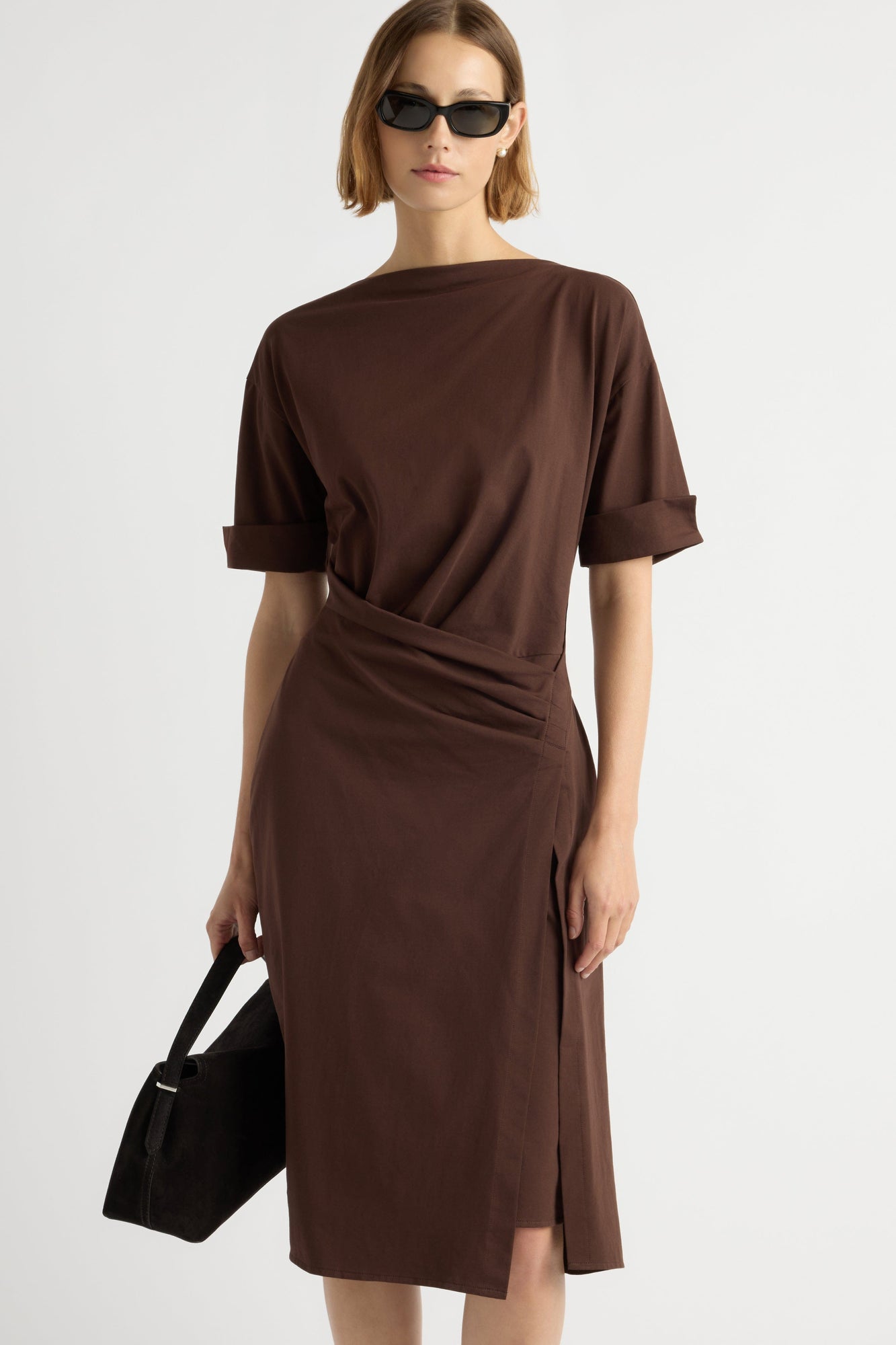 Mali | Noelle Asymmetric-Wrap Dress in Size Small