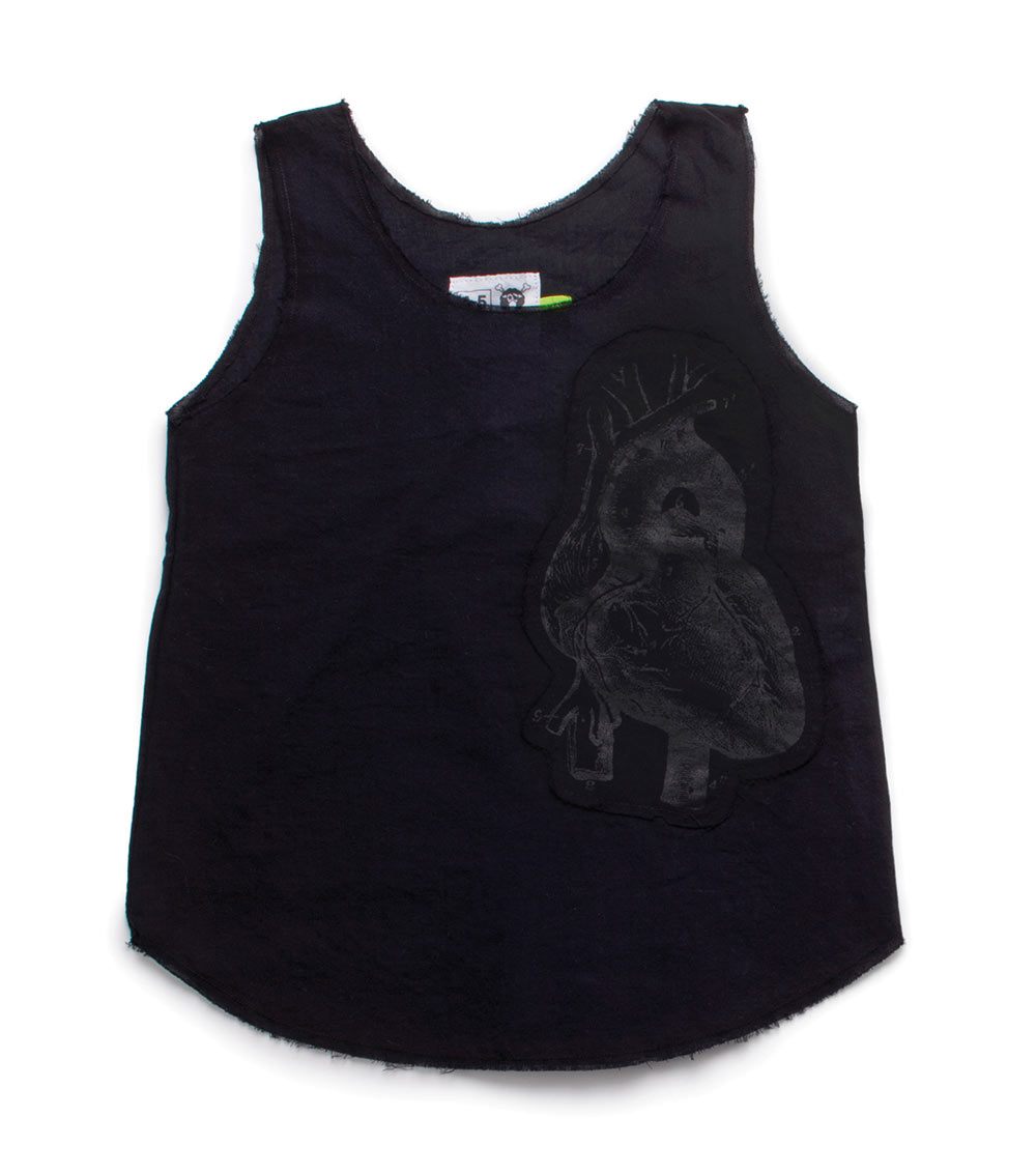 Kid | Voile Patch Tanktop | Black