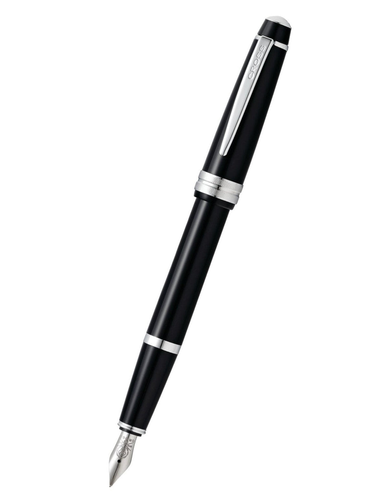 Bailey Resin Extra-Fine Nib Fountain Pen | Light Polished Black