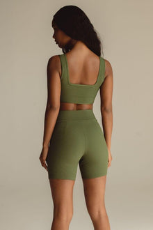 Allie Bikini Top | Olive Micro Scrunch