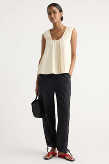 Isilda | Paloma Stretch-Waist Gingham Pant in Size Extra Small